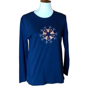 M & C Sportswear Reindeer shirt Size Large New